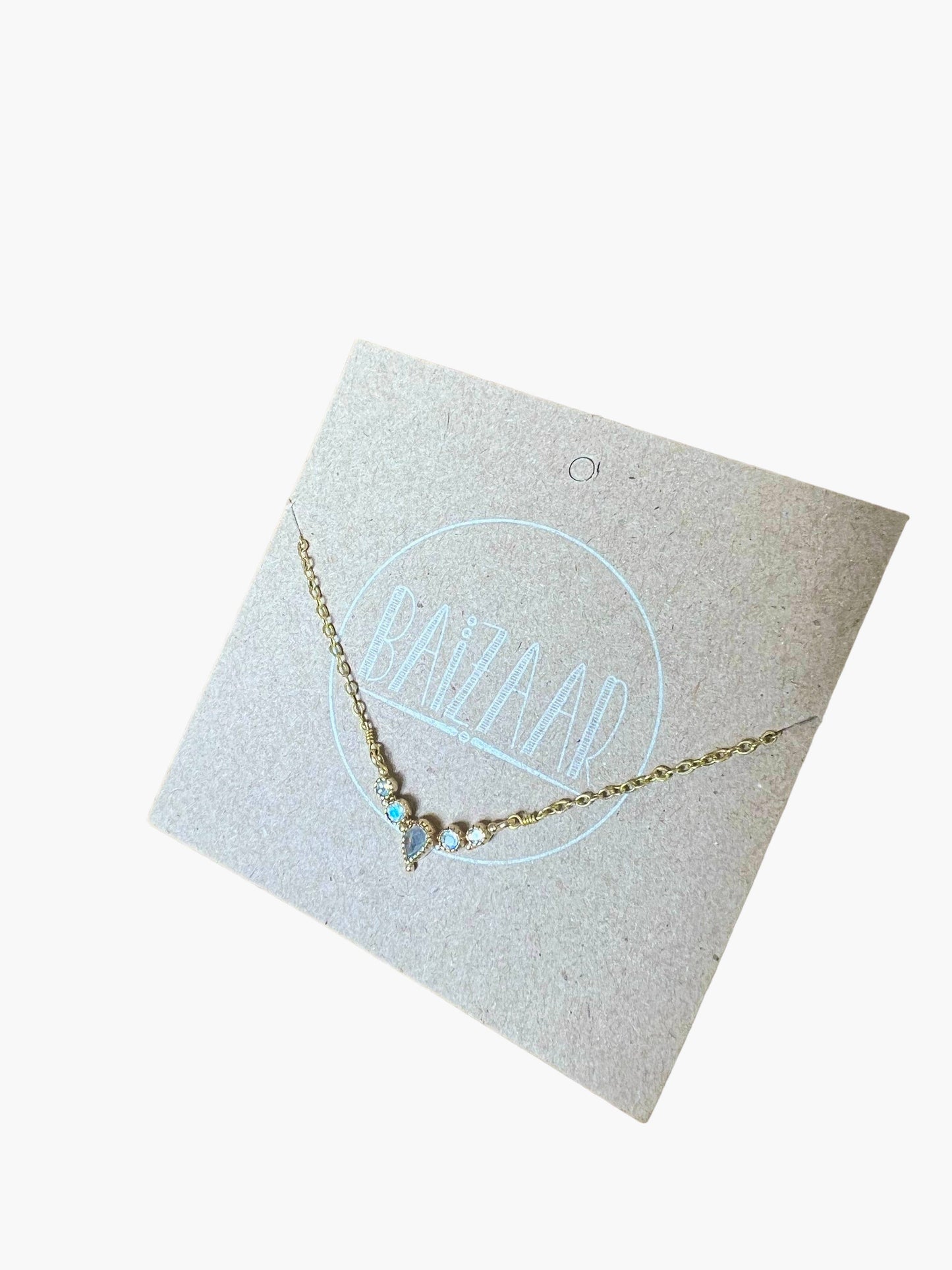 Moonstone Cluster Necklace