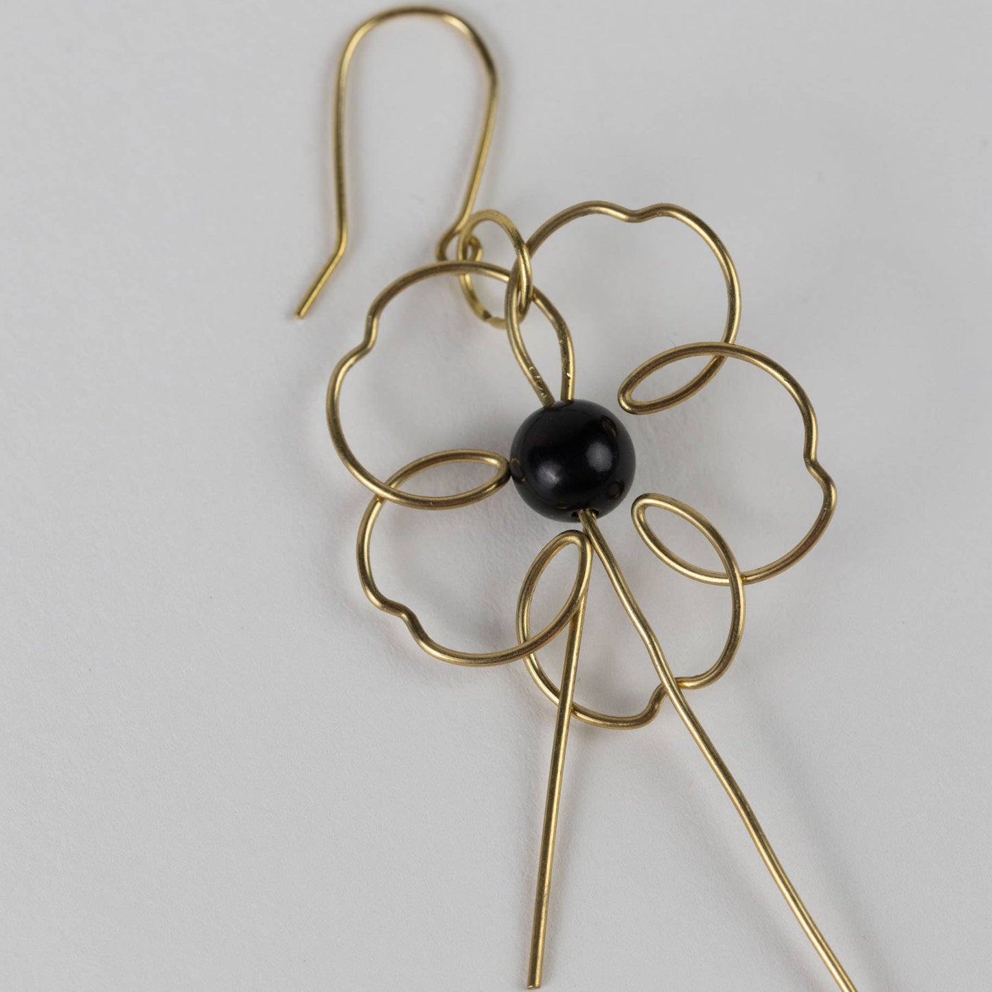 Gilded Floral Silhouette Earrings