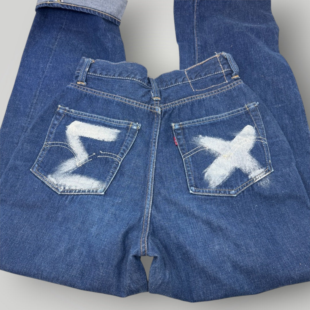 Vintage Levi's Big E 701 Women's Selvedge 1940s Full Hip Thigh 26" Waist XS sz 2
