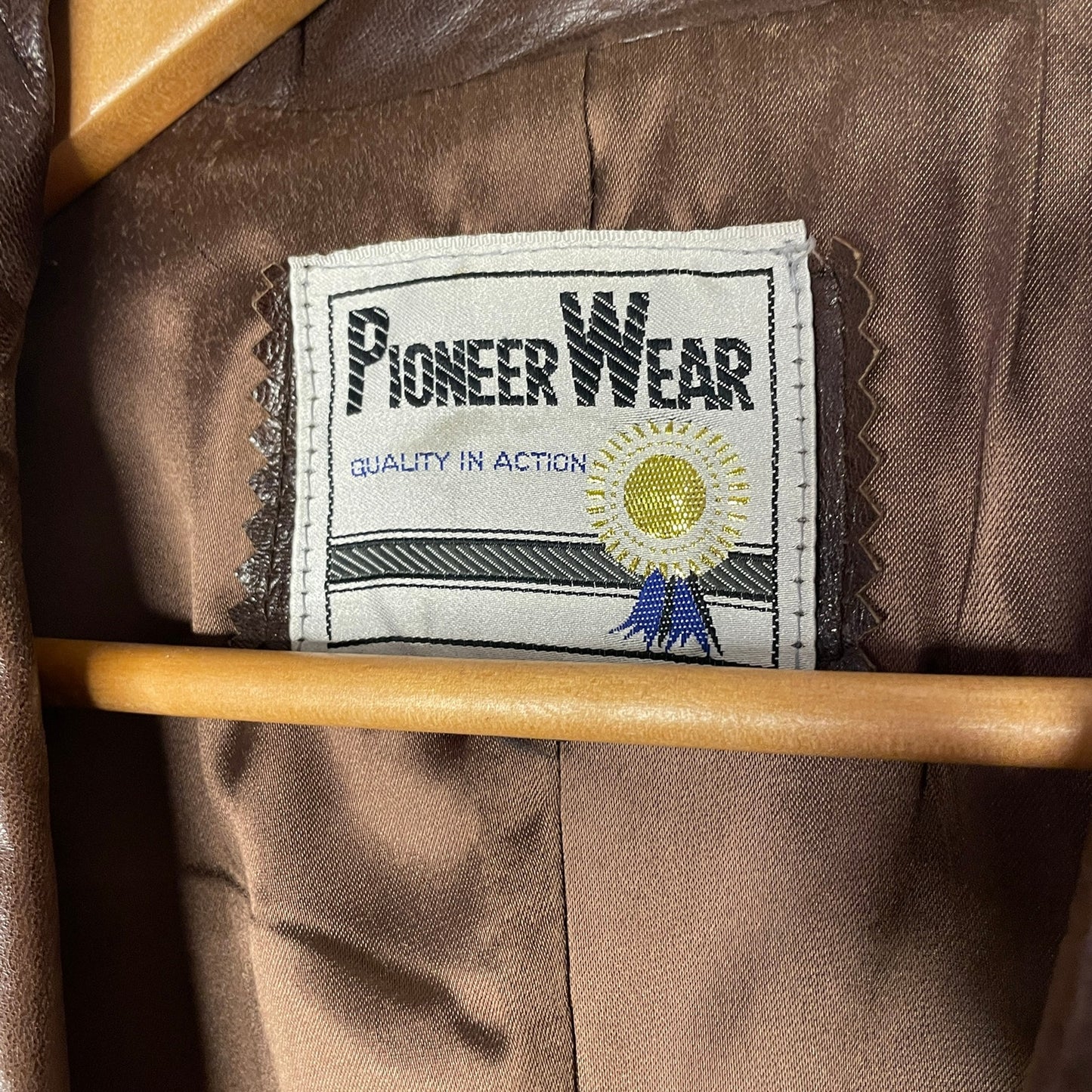 Vintage Pioneer Wear Smooth Leather Blazer Men's 1980s Dark Brown Men's Large