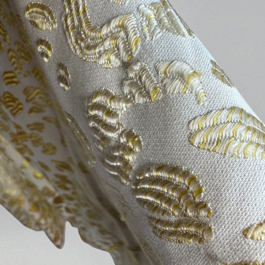 Vintage Blazer Oscar De La Renta Jacket Gold Cream Animal Brocade Women's 12