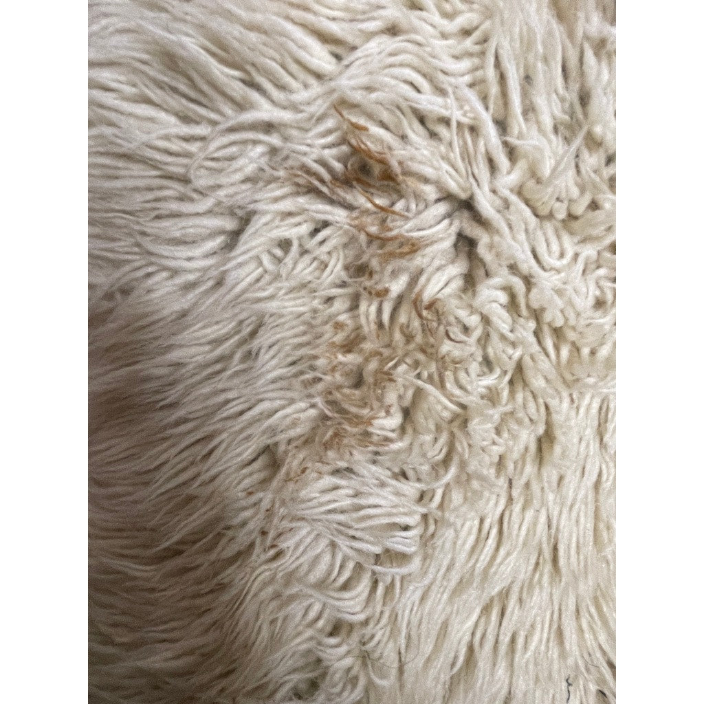 Vtg Shepherd's Rug Flokati Rug 100% Wool Alexander Stefas MCM Greek 55”x75”