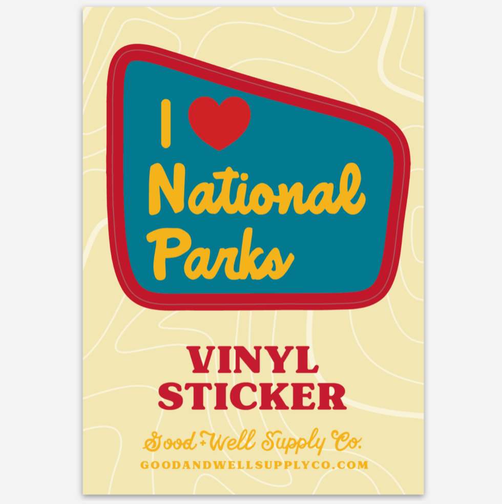 I Heart Parks Vinyl Sticker
