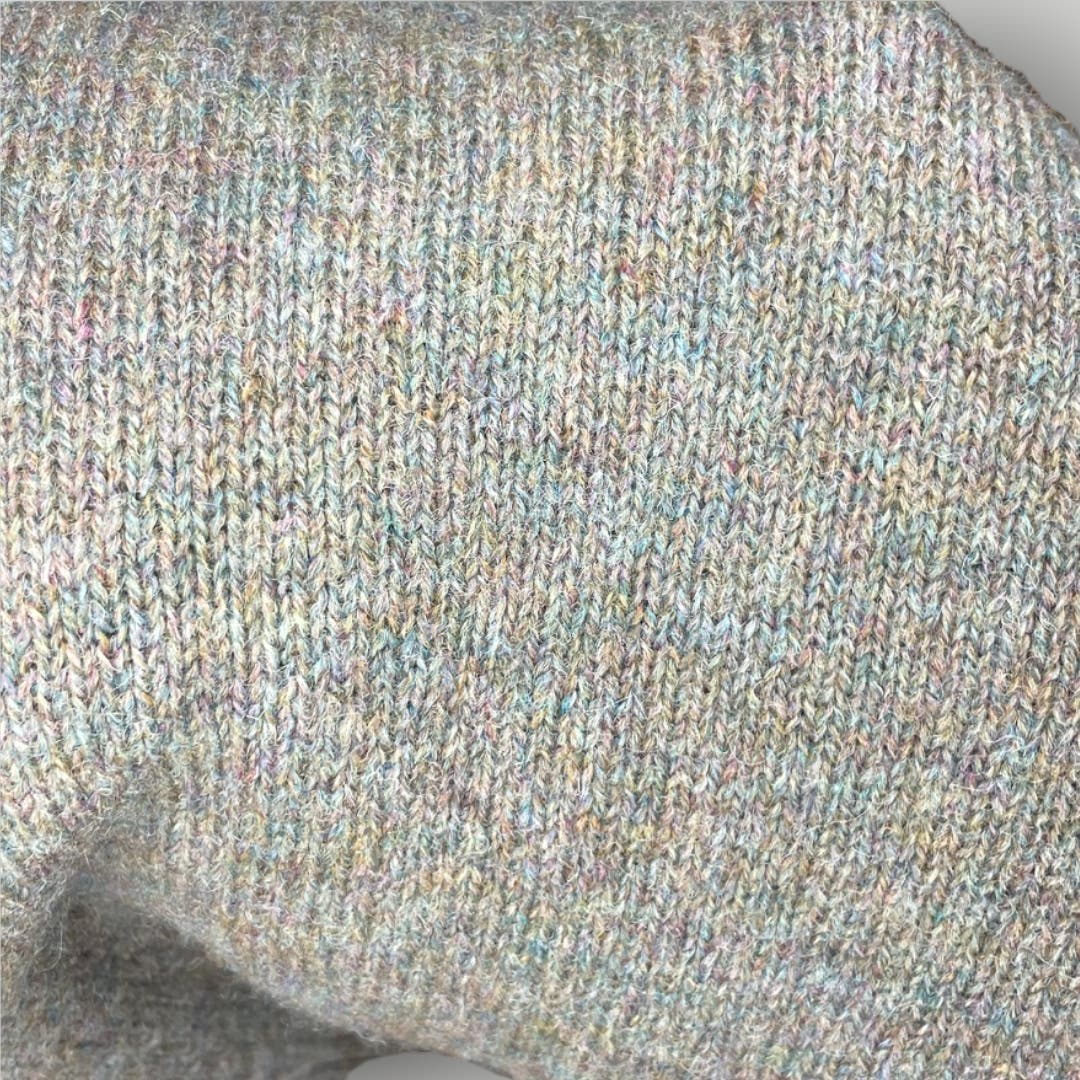 Vintage Shetland Wool Crewneck Pullover Argyle Lord Jeff 1970s Gray Blue Large