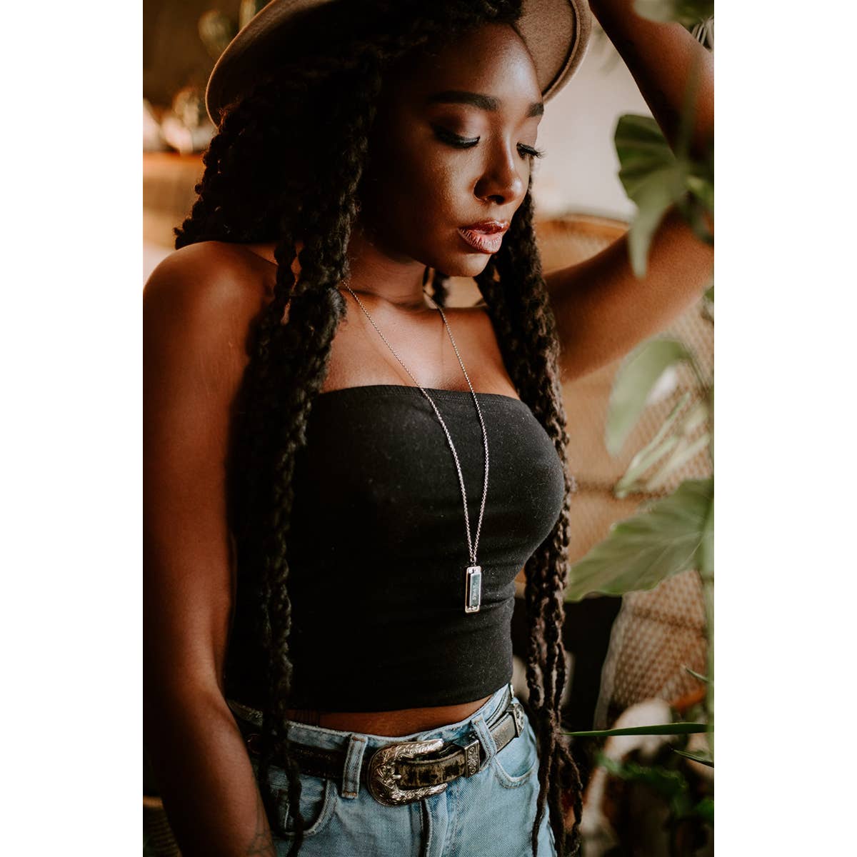 Silver Harmonica Necklace: 32 Inches