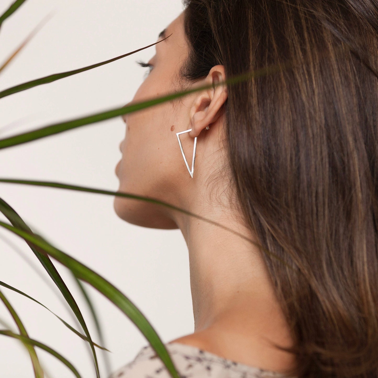 Sterling Silver Pointed Earring