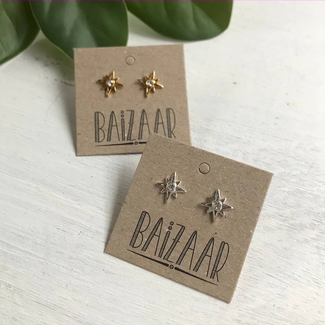 Star Sparkle Stud Earrings
