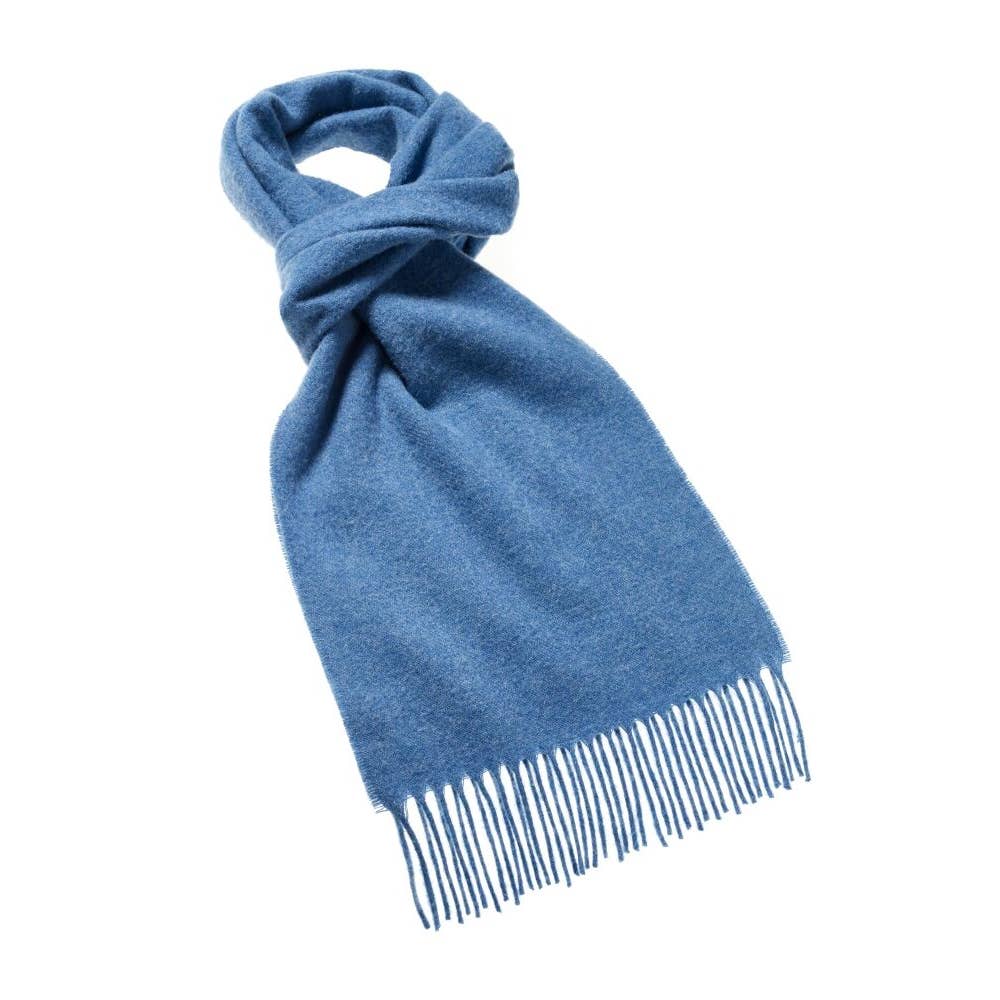 Black Plain Merino Lambswool Scarf