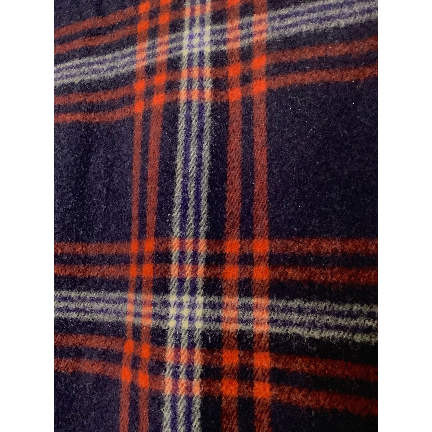 Vtg Antique Pendleton Cayuse Indian Blanket Plaid Fringe Red Blue White 1920s
