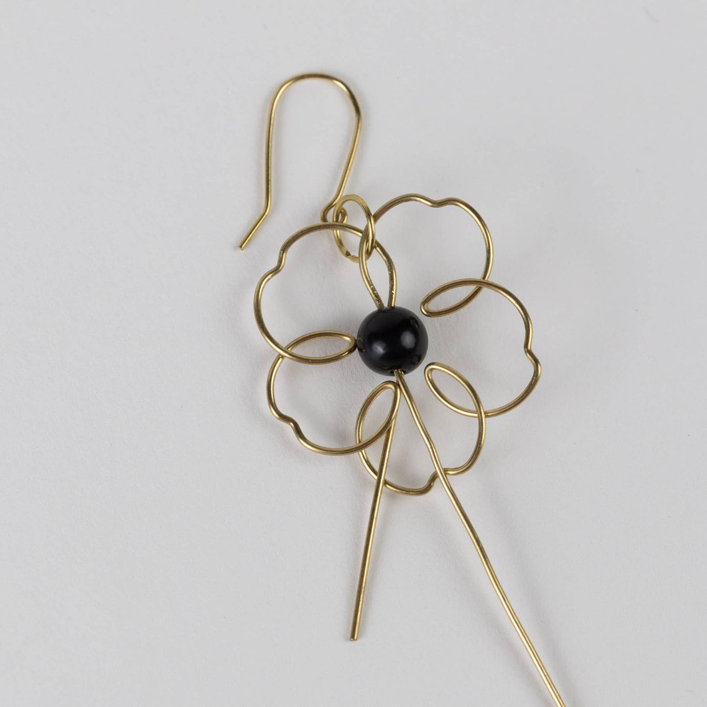 Gilded Floral Silhouette Earrings