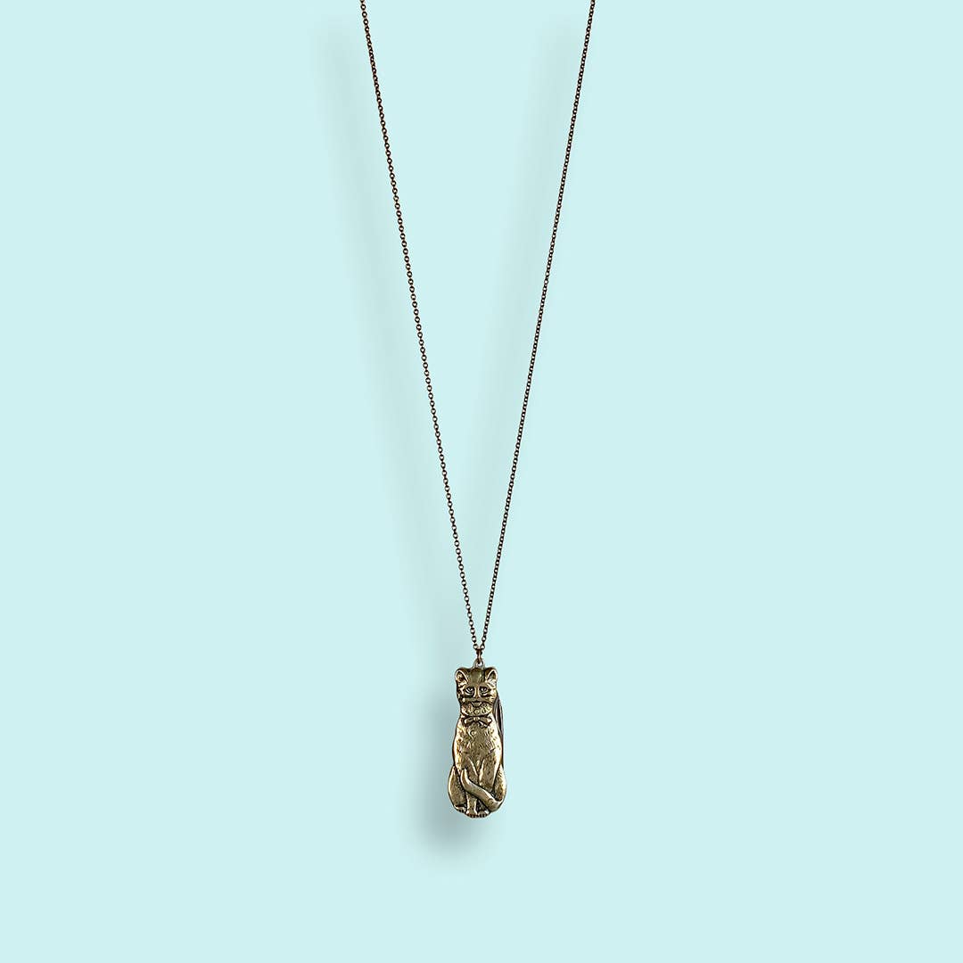 Cat Knife Necklace 28"