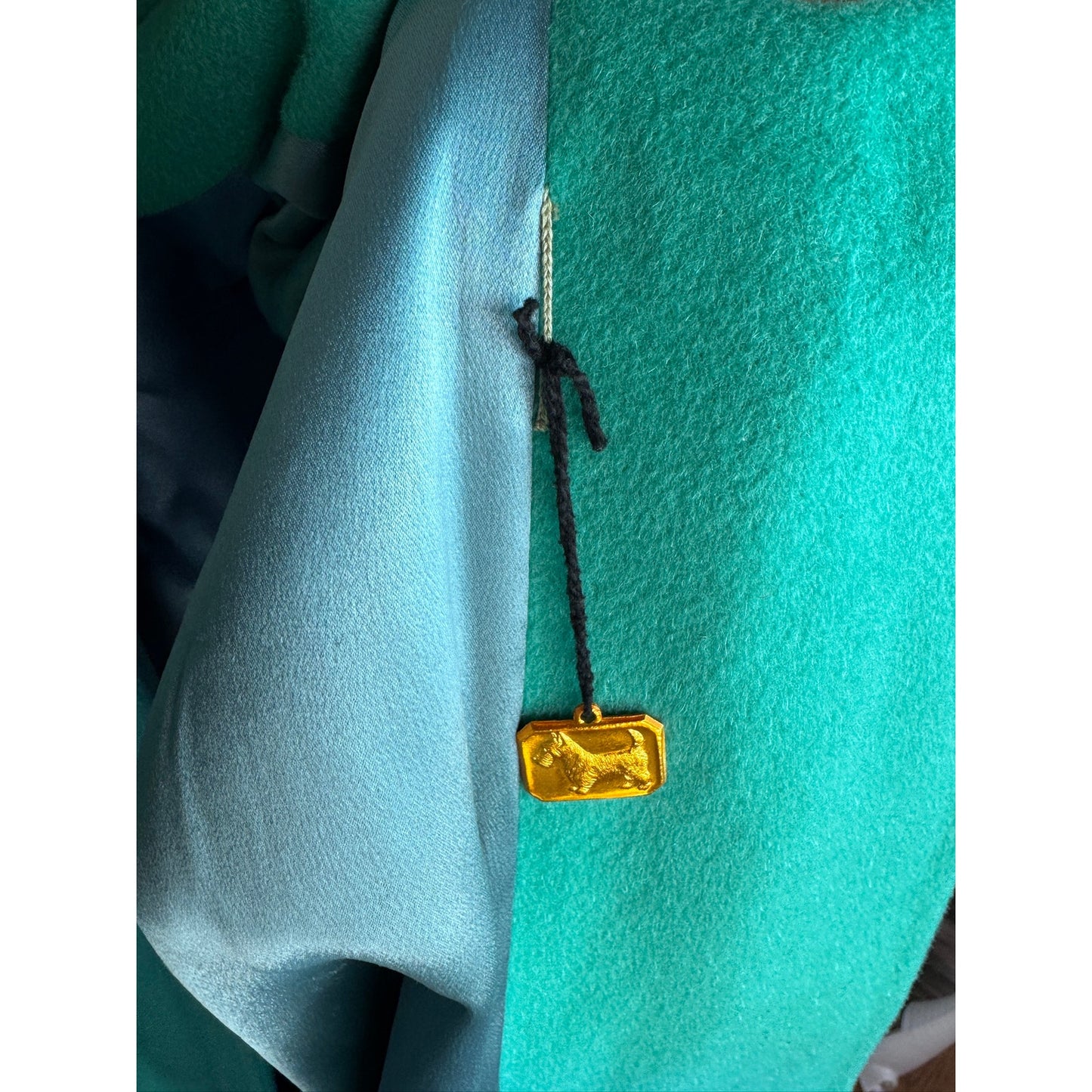 Vintage Rothmoor Wool Coat Vibrant Teal 1960s Swing Bright Women's Large