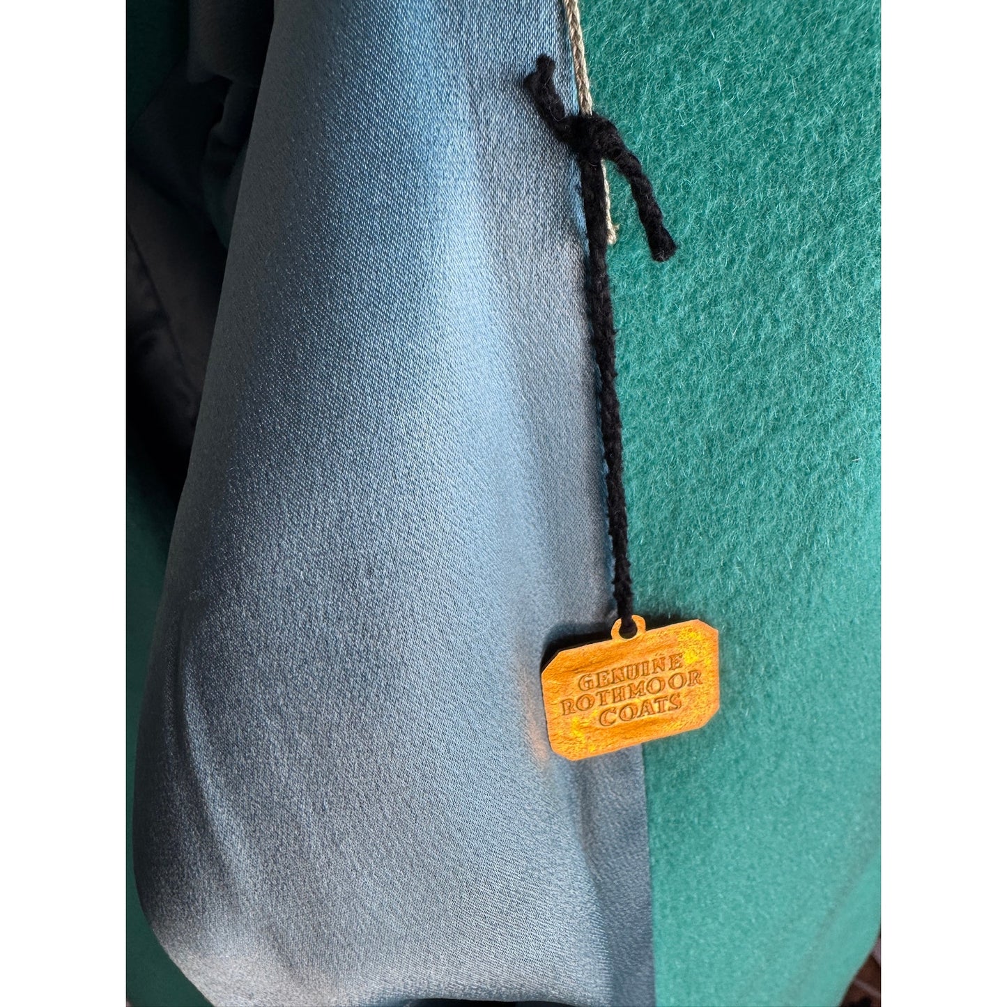 Vintage Rothmoor Wool Coat Vibrant Teal 1960s Swing Bright Women's Large