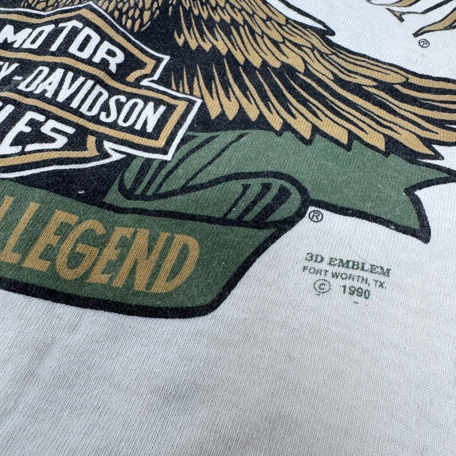 Vintage Top Harley Davidson Berlin 3D Emblem 1990s T-shirt Eagle Harley Korso Sm