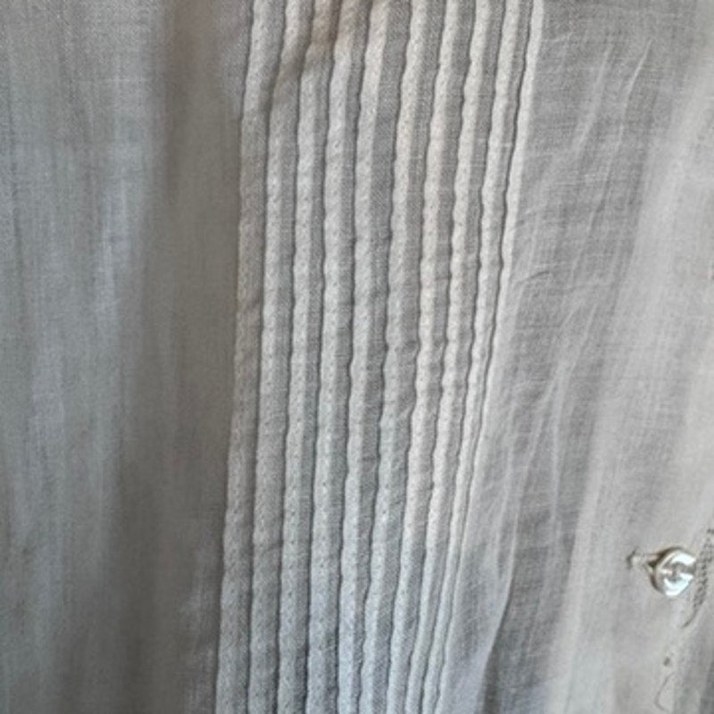 Antique Edwardian 1910s Top Sheer Cotton Voile Embroidery Ivory Blouse Shirtwaist