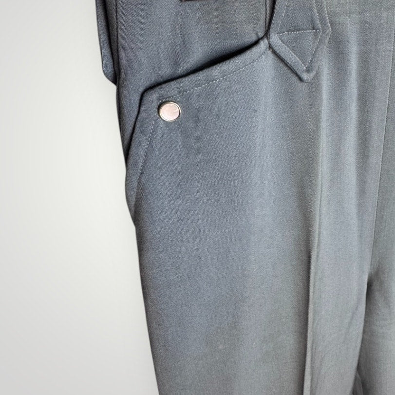 Vintage 1950s 'The Allen MFG. CO of Denver' Western Pants Blue Pearl Snap