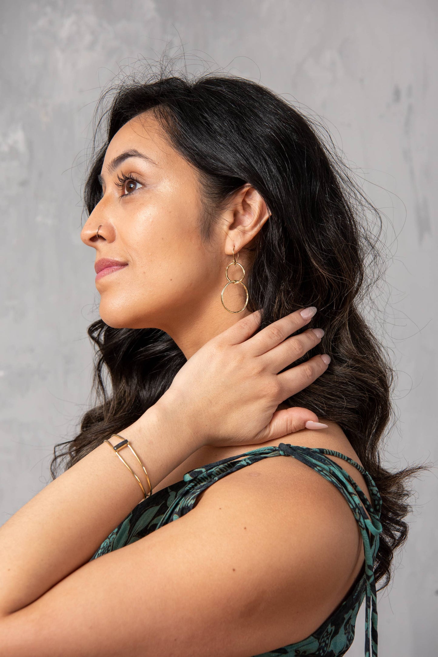 Open Band Stone Bracelet