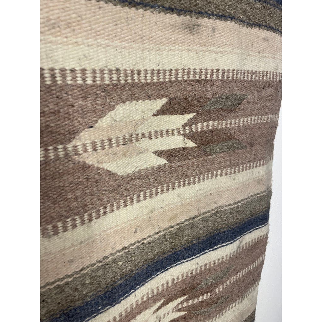 Vintage Wool Saddle Blanket Handwoven Native American 29"x70" Neutrals