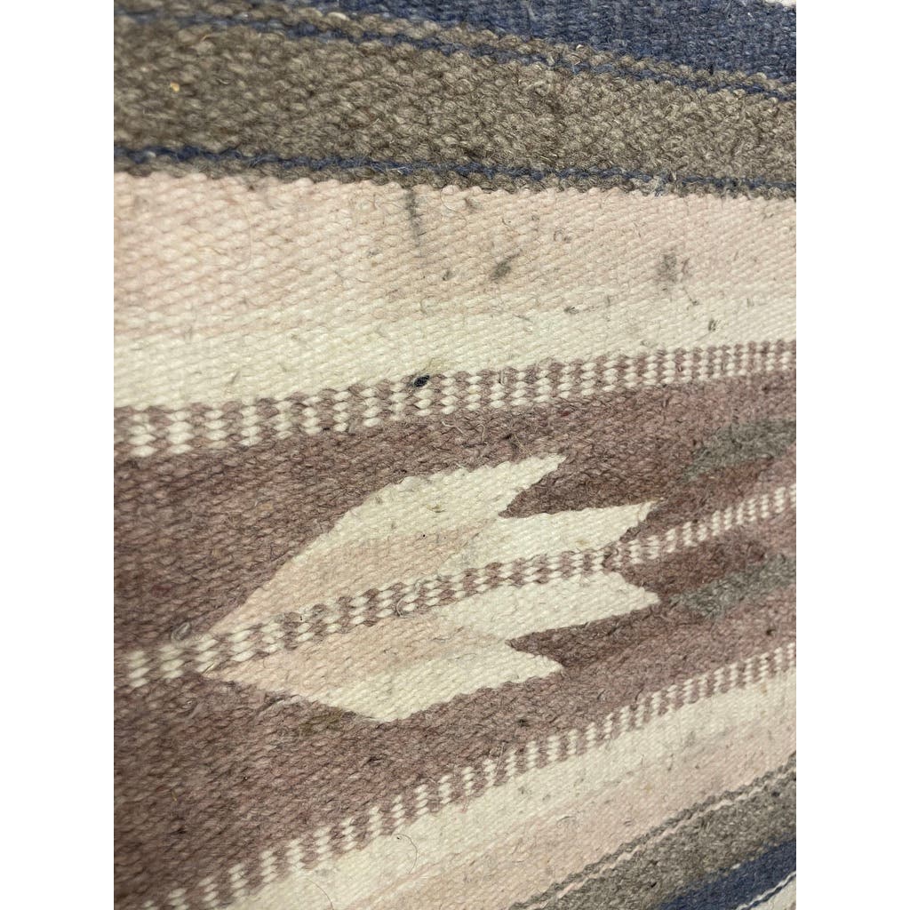 Vintage Wool Saddle Blanket Handwoven Native American 29"x70" Neutrals