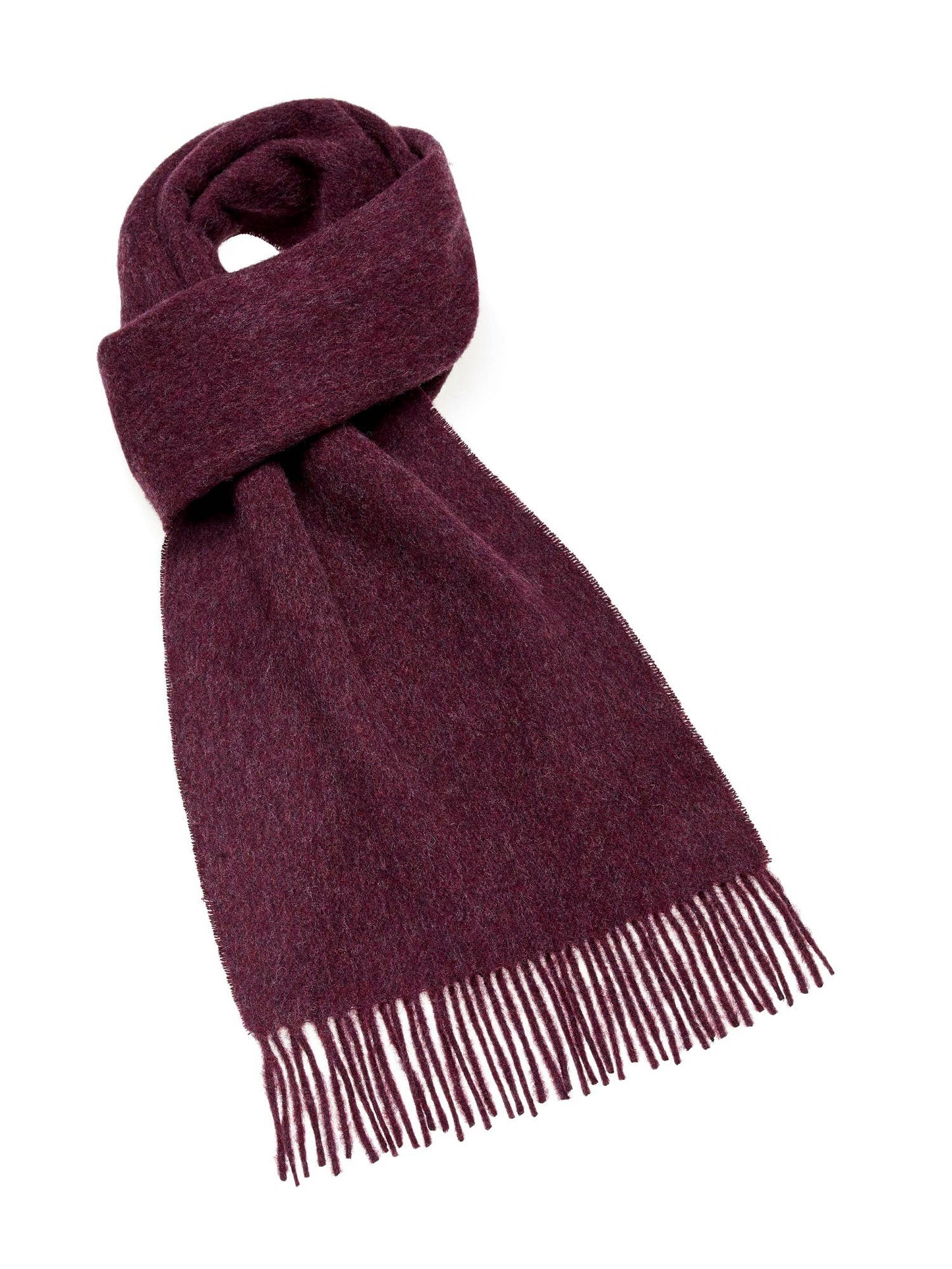 Black Plain Merino Lambswool Scarf