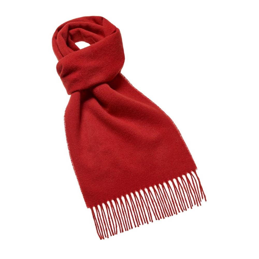 Black Plain Merino Lambswool Scarf