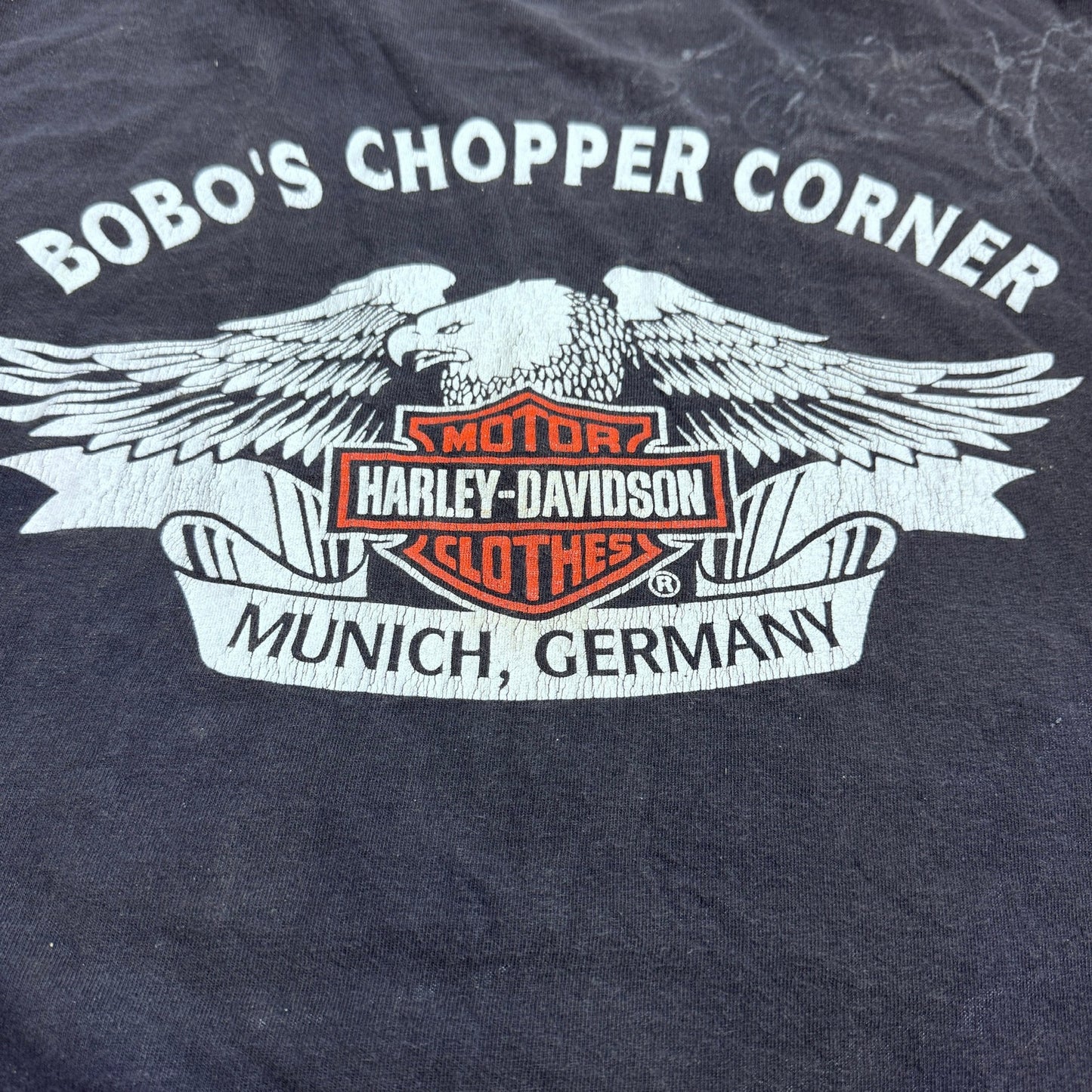 Vintage Harley Davidson Leader of The Pack Wolf AOP Bobos Choppers XL Munich