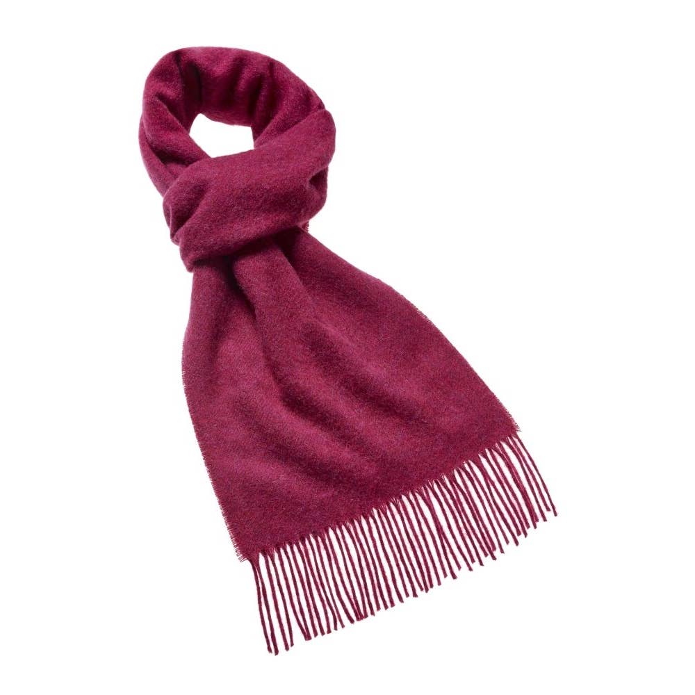 Black Plain Merino Lambswool Scarf