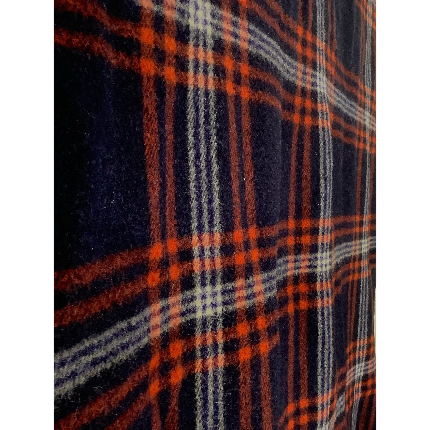 Vtg Antique Pendleton Cayuse Indian Blanket Plaid Fringe Red Blue White 1920s