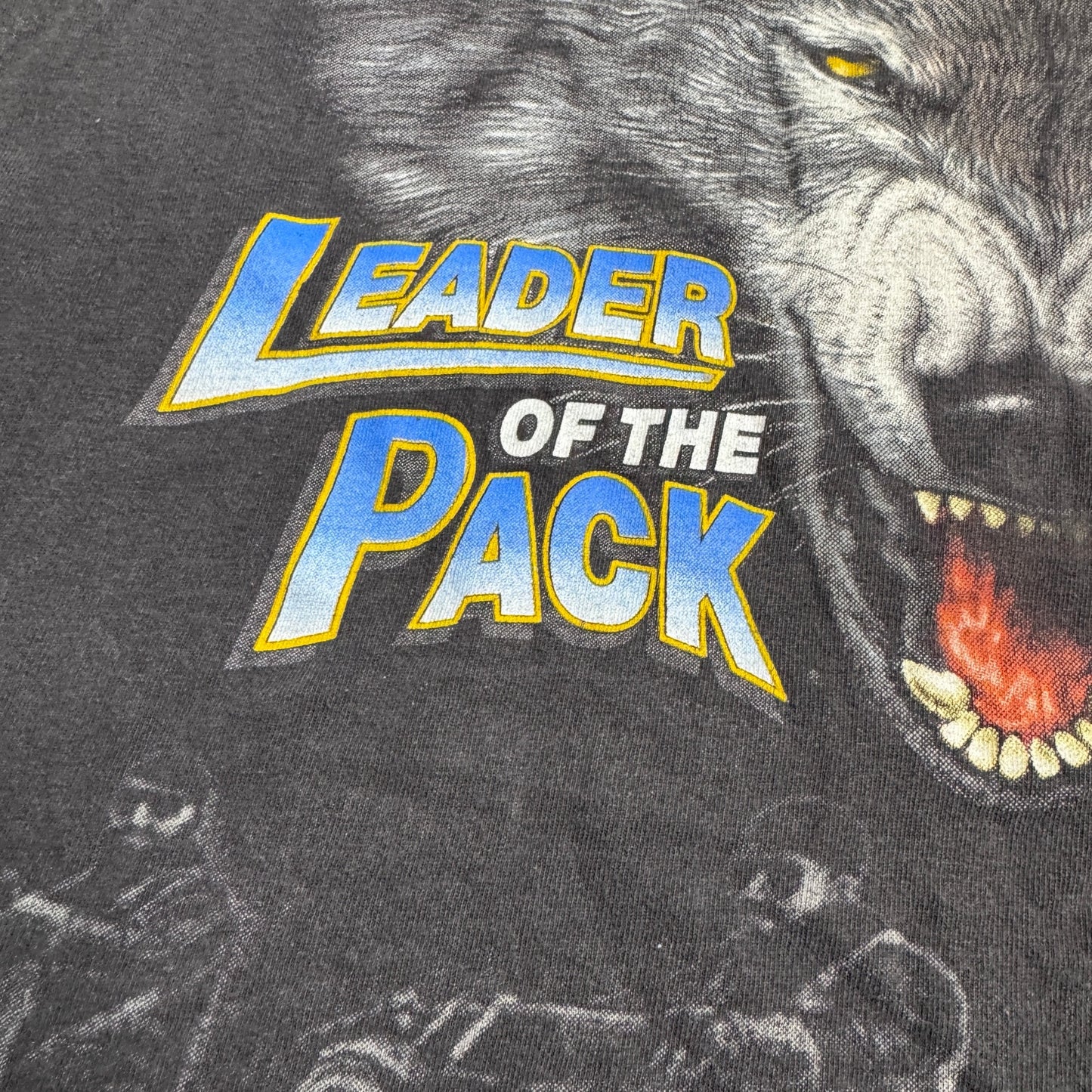 Vintage Harley Davidson Leader of The Pack Wolf AOP Bobos Choppers XL Munich