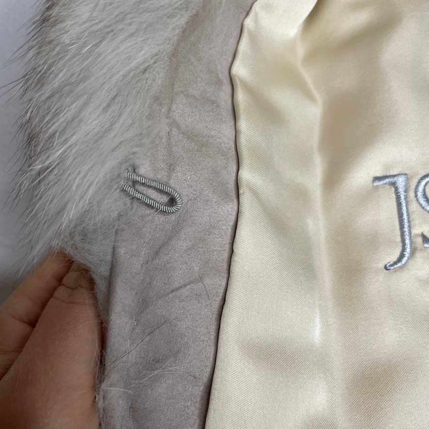 Vintage Natural Blue Fox Fur Vest Lays Furs Women's Large Lined