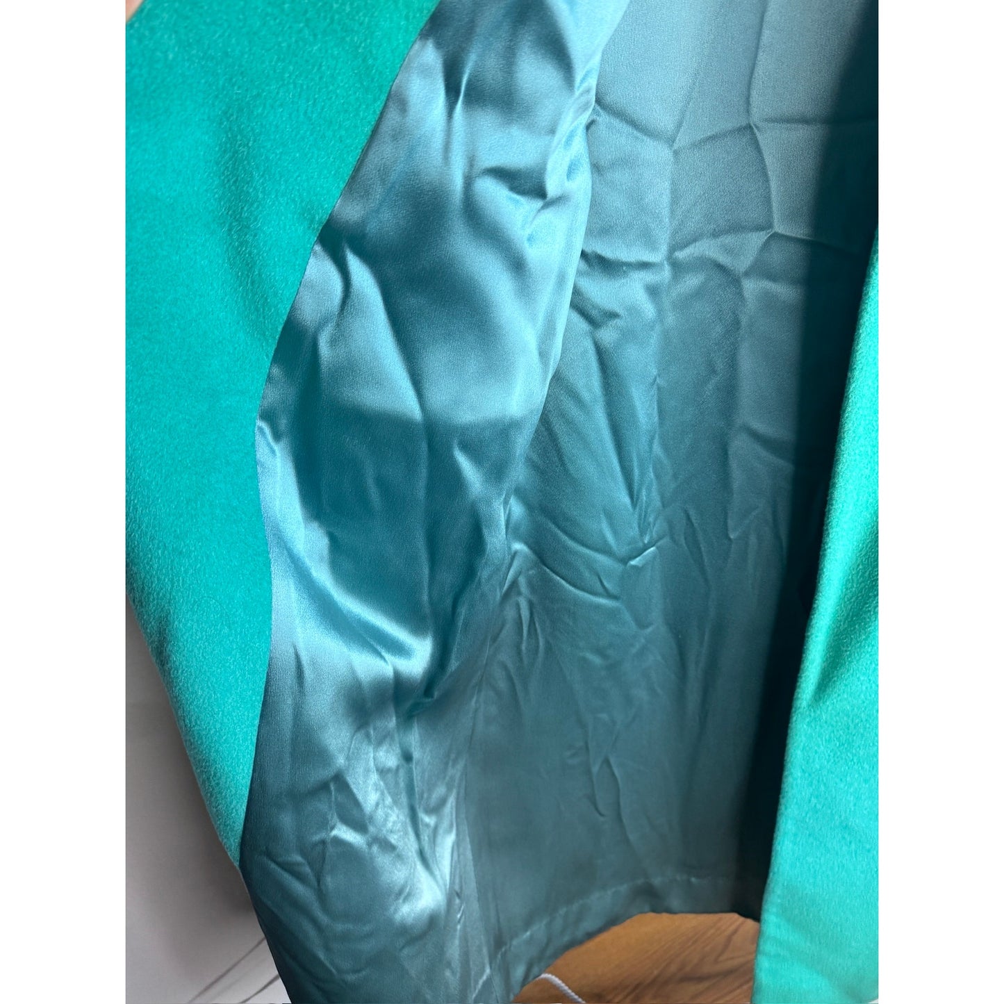 Vintage Rothmoor Wool Coat Vibrant Teal 1960s Swing Bright Women's Large