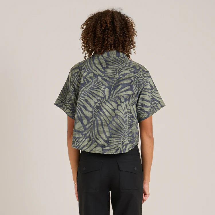 Bless Up Cropped Button Up Shirt