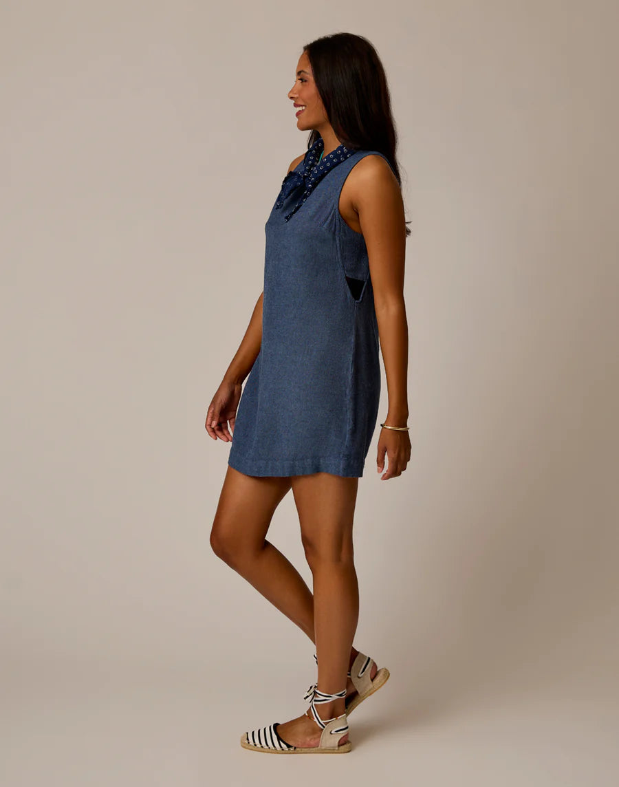 Scottie Linen Dress - Captain Chambray
