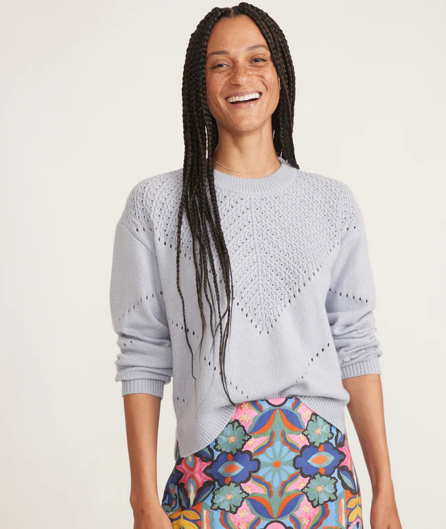 Olivia Crewneck Sweater in Slate