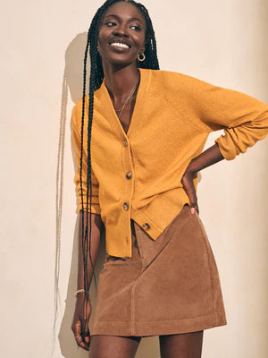 Women's corduroy skirt sales yellow