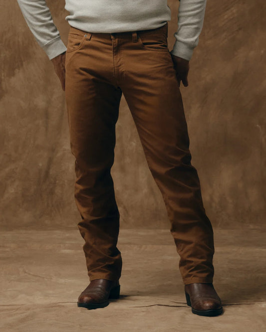 Dry Tin Cloth 5 Pocket Pants in Whiskey