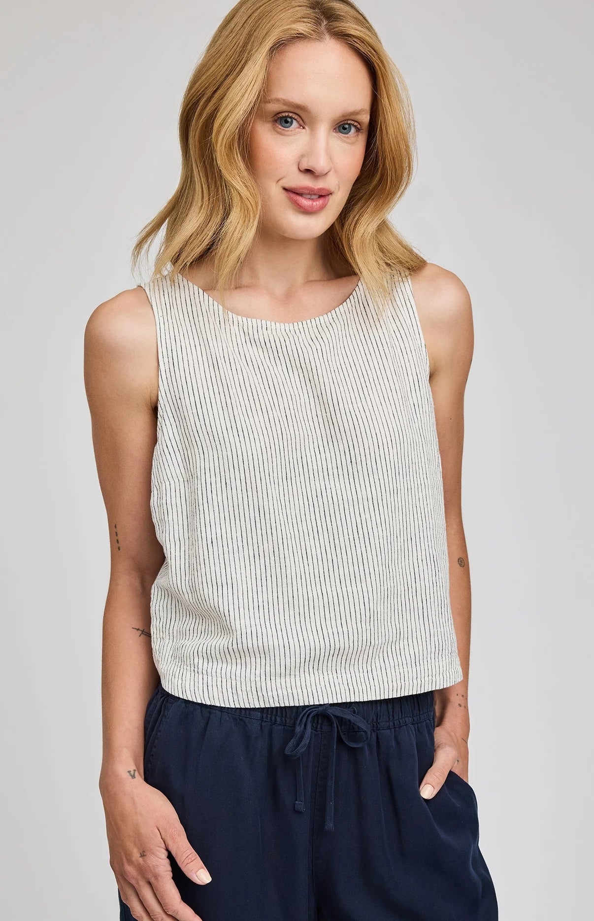 Leanna Linen Sleeveless Top
