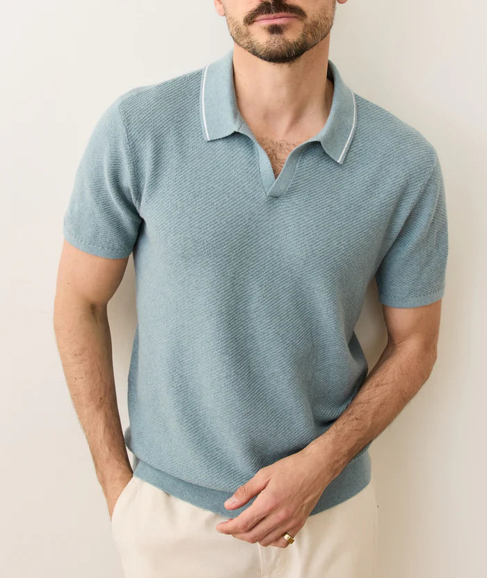 Greyson-Sweater-Polo-Solid-Topaz-mstgoods.com-textured
