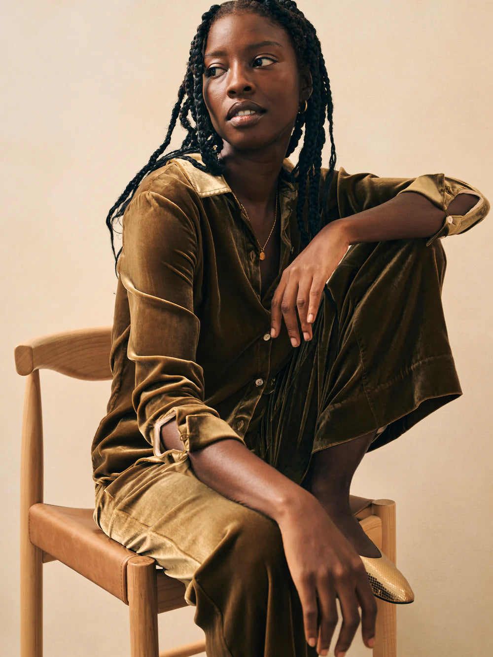 Stretch Silk Velvet Genevieve Pant – MST Goods