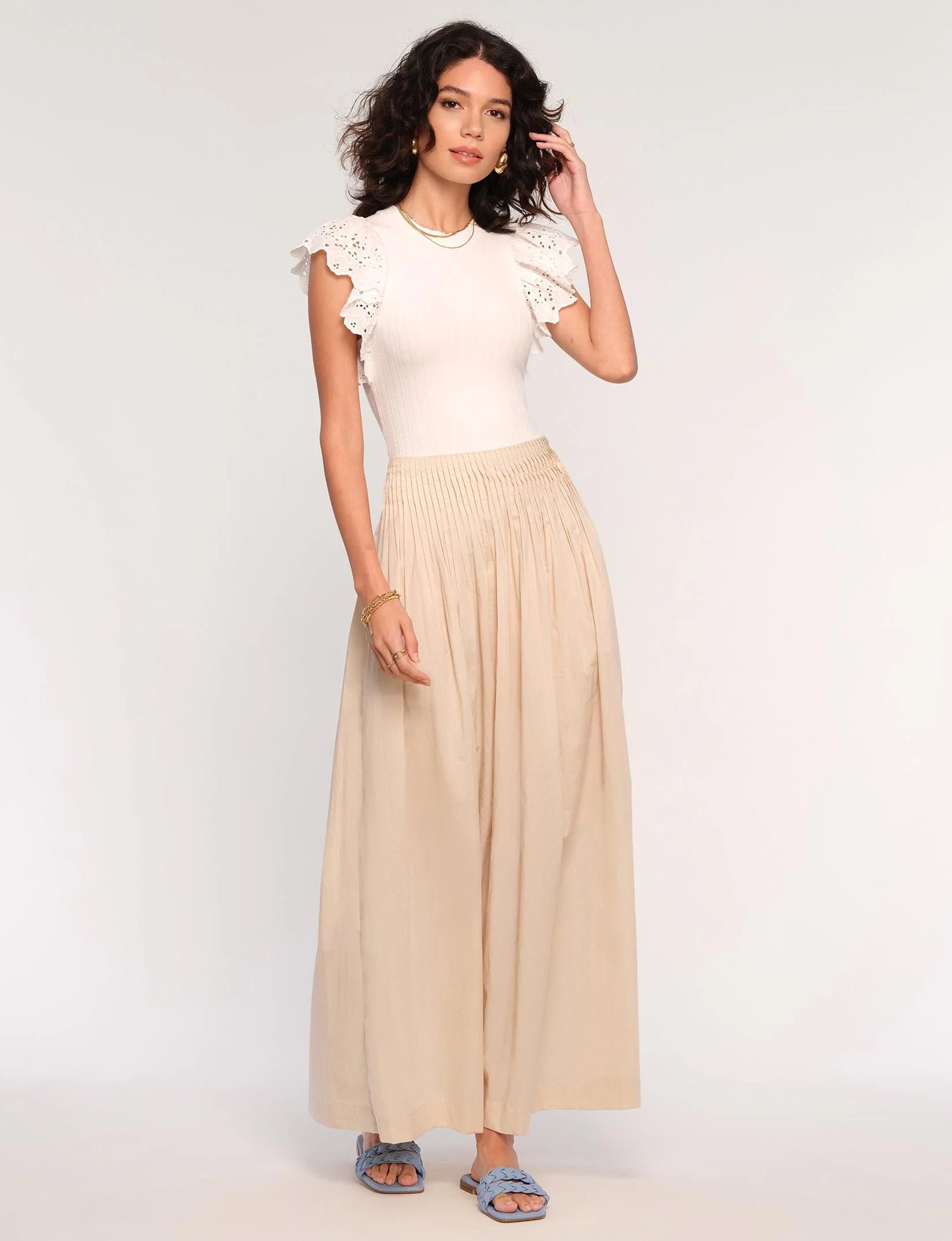 Renne Pintuck Maxi Skirt