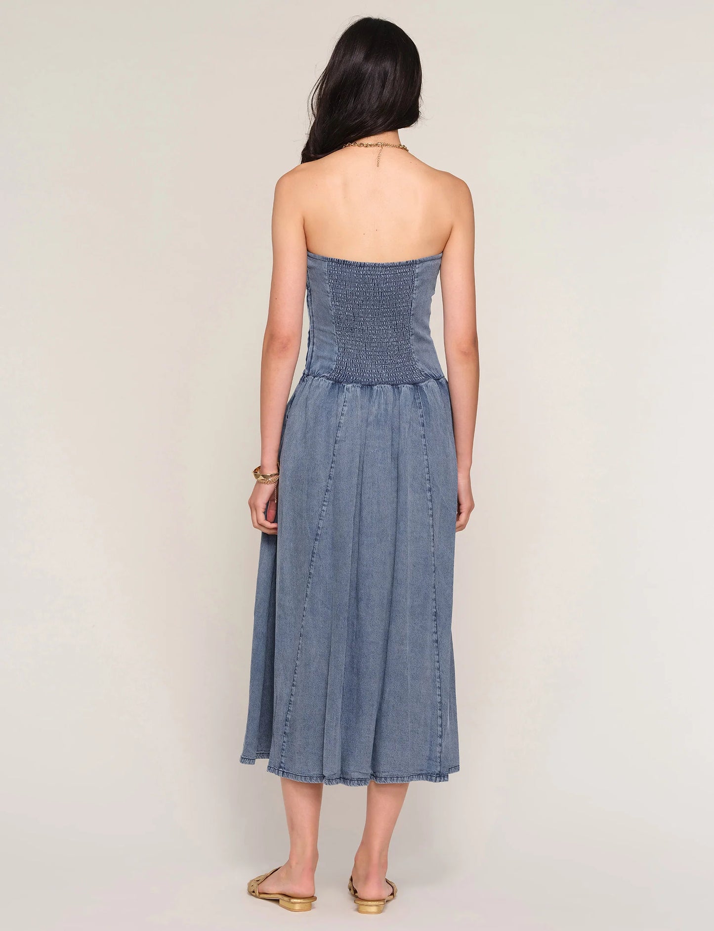 Ronan Strapless Denim Dress
