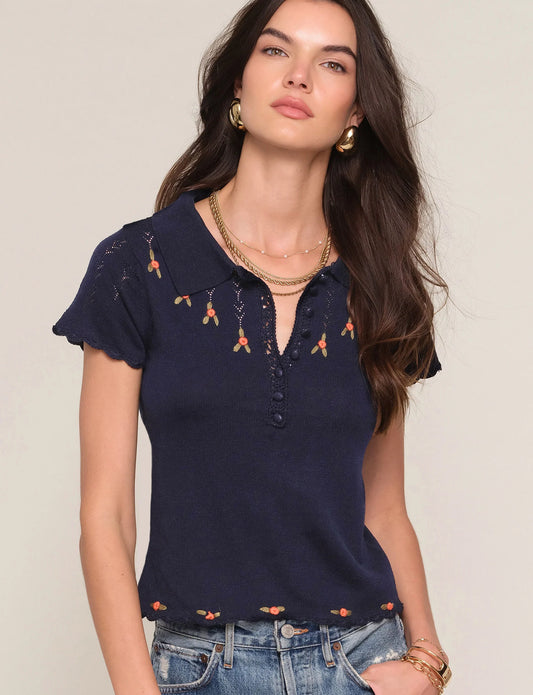 Galette Polo Top