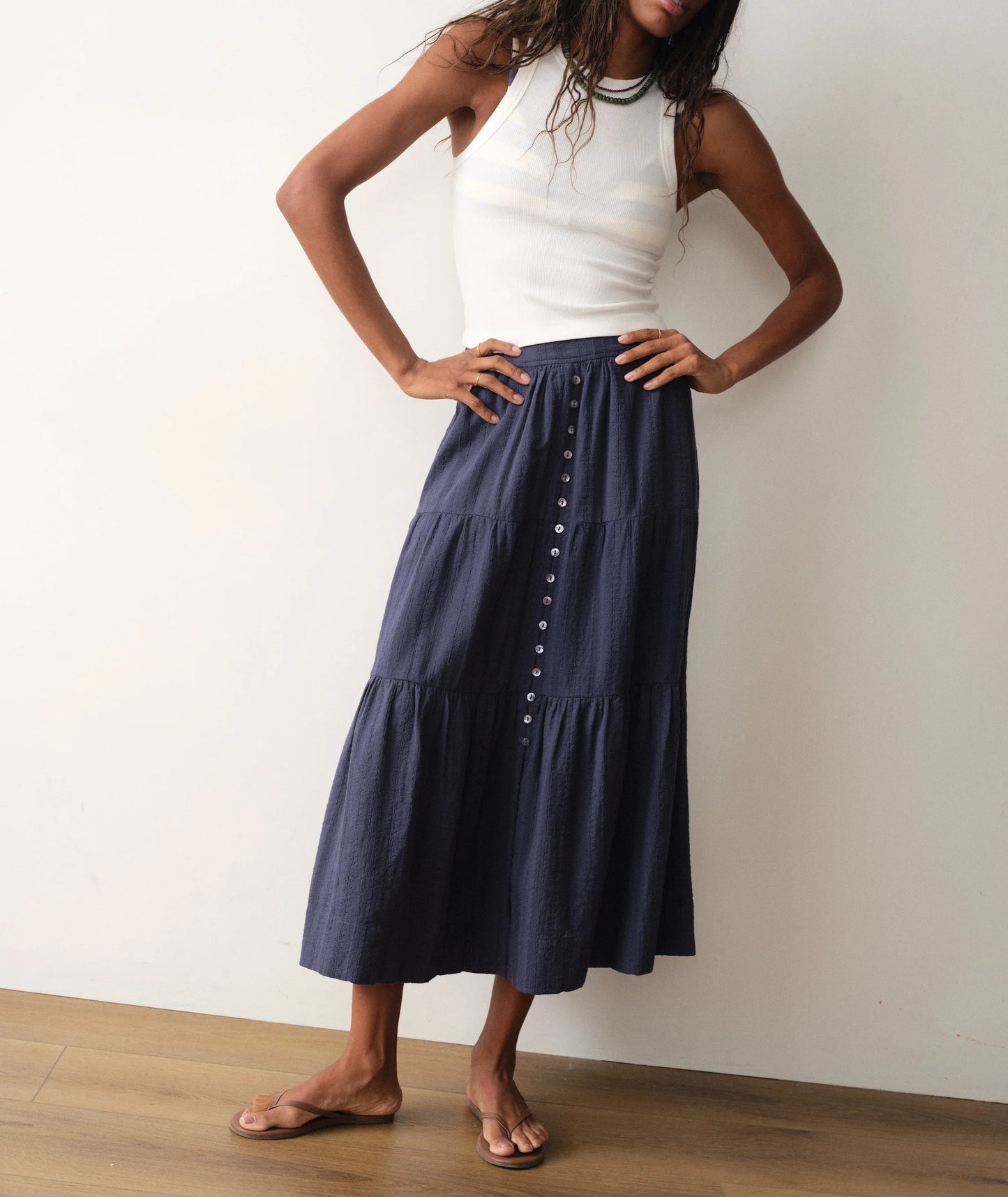 Lana Button Through Skirt