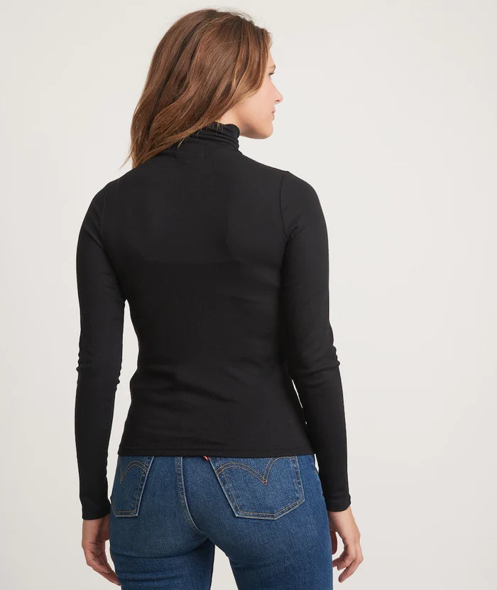 Lexi Rib Turtleneck in Black
