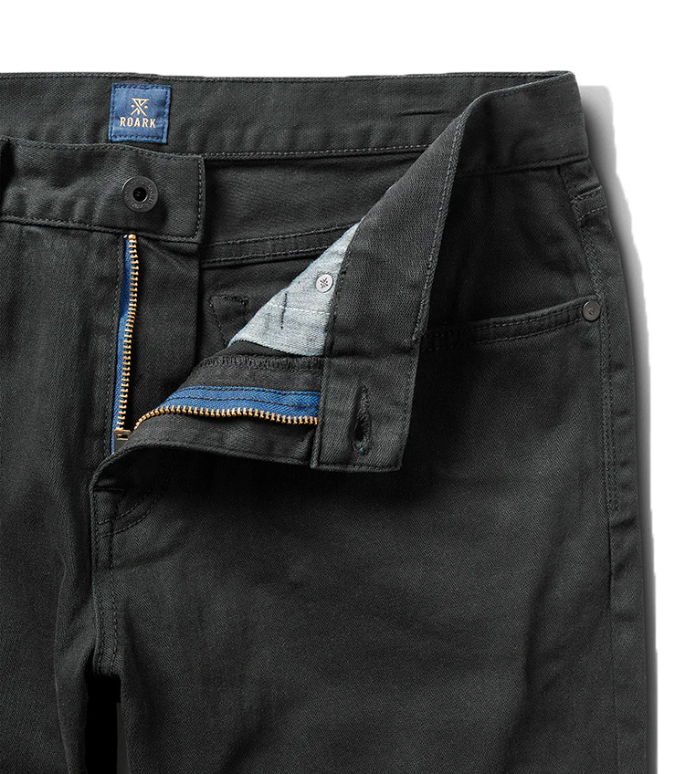 Roark HWY 128 Straight Fit Broken Twill Jeans - Black