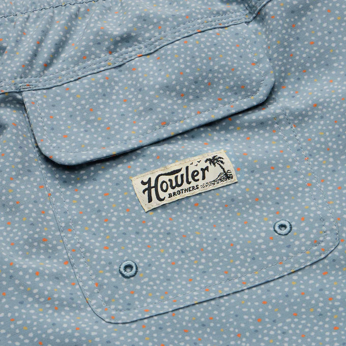 Deep Set Boardshorts - Lotsa Dots Pool Blue