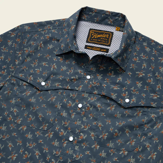 Open Country Tech Shirt - Rancher Floral Dark Slate