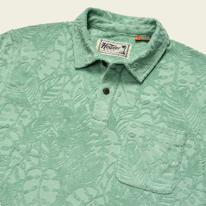 Plusherman Terry Polo : Leafy Lithographs Minty