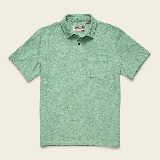 Plusherman Terry Polo : Leafy Lithographs Minty