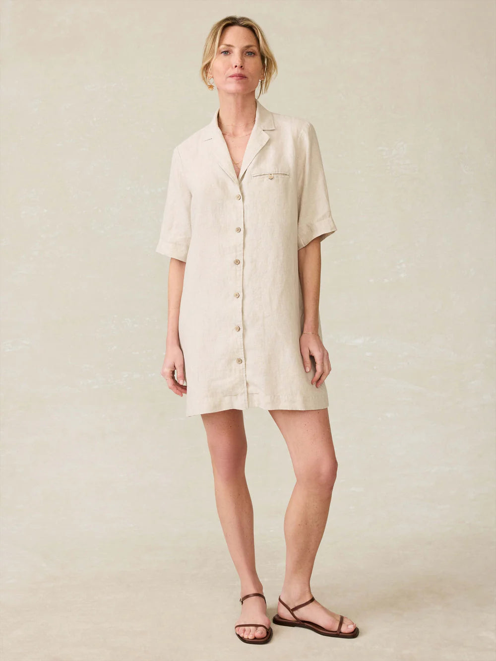 Linen Paradise Point Dress